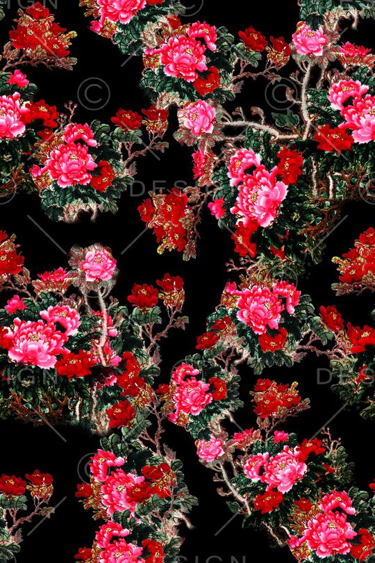 花鸟印花华亿平台图片