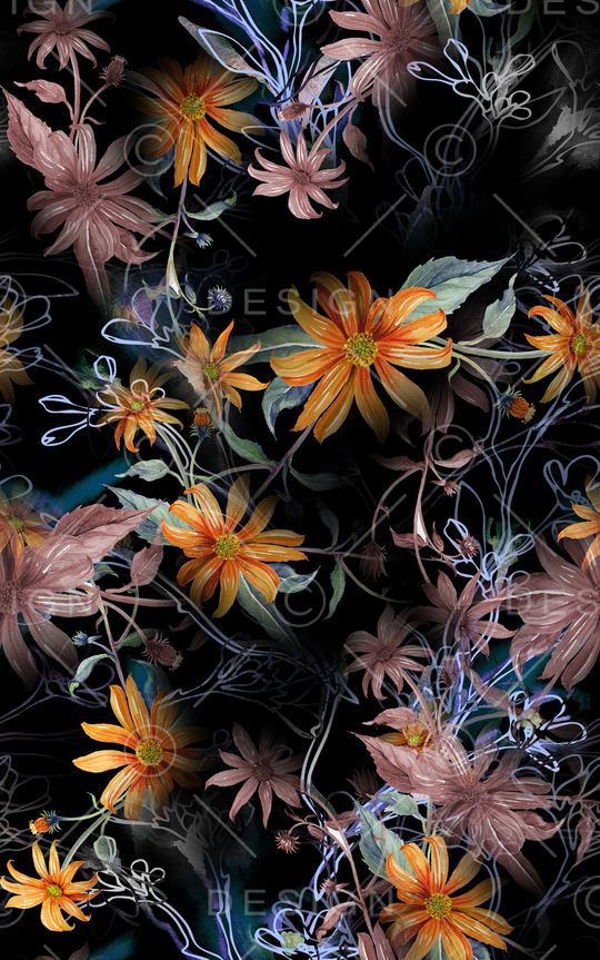 兰花印花华亿平台图片