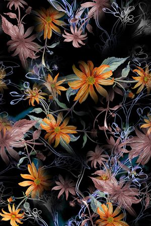 兰花印花华亿平台图片