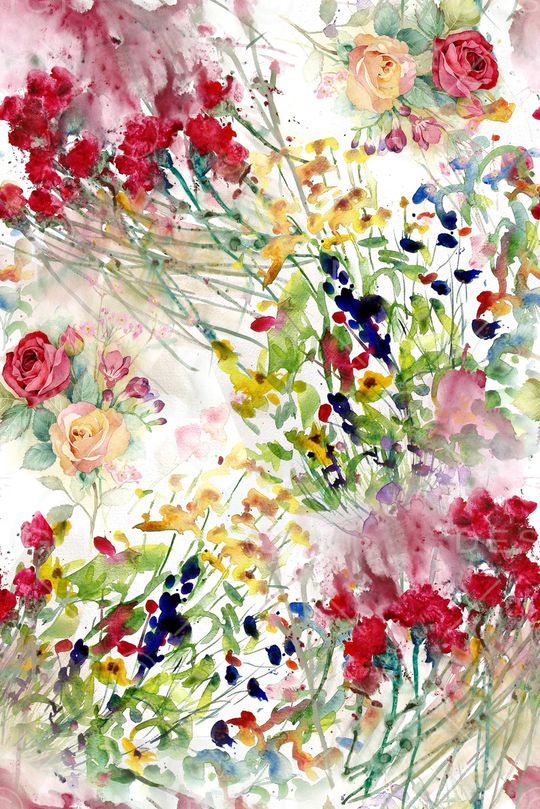 花卉印花华亿平台图片