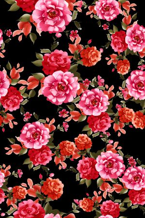 花卉印花华亿平台图片