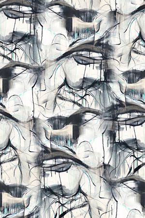 抽象水彩纹理印花华亿平台图片