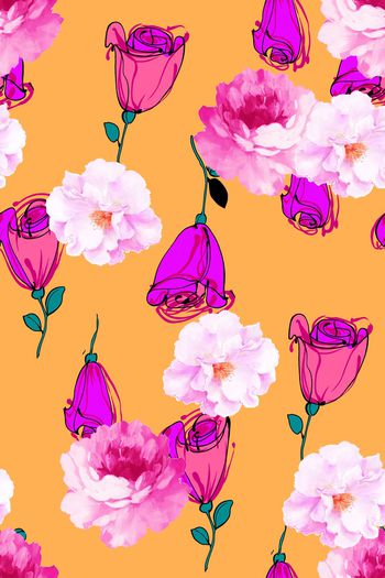 760535-手绘 抽象 水彩 植物 花朵 12