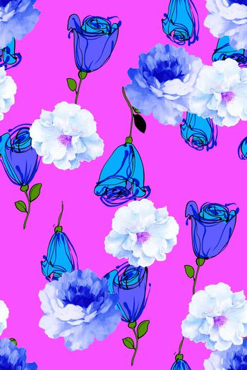 760536-手绘 抽象 水彩 植物 花朵 12