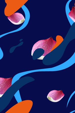 不规则几何印花华亿平台图片