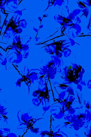 水墨印花华亿平台图片