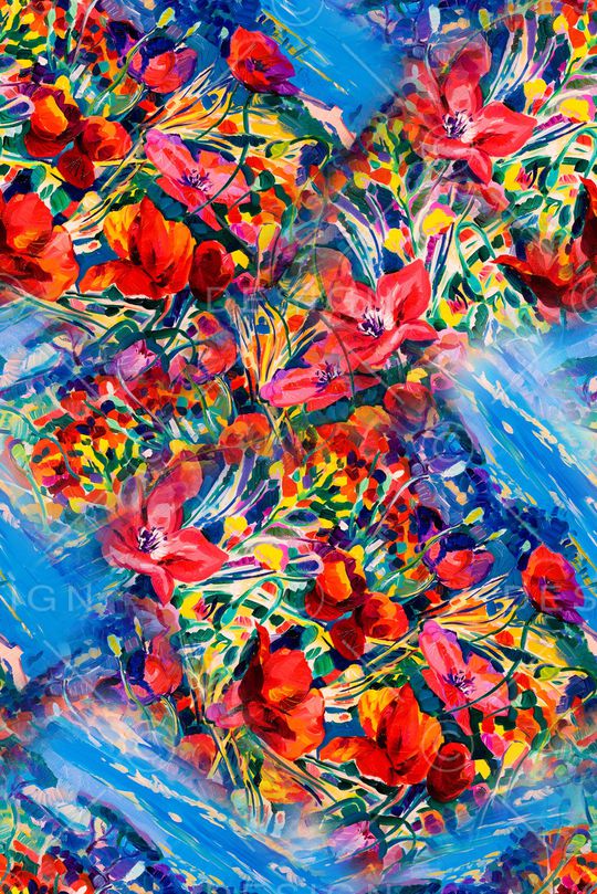 手绘印花华亿平台图片