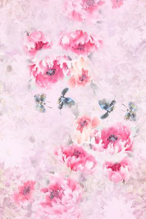 淡雅印花华亿平台图片