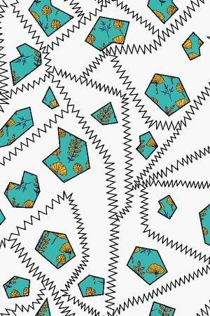 不规则几何印花华亿平台图片