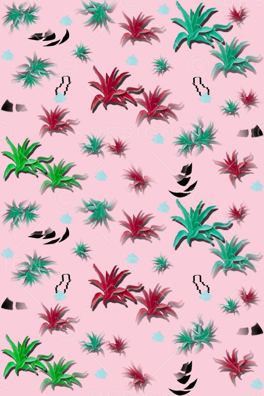 植物叶T恤卫衣半身裙外套印花华亿平台图片