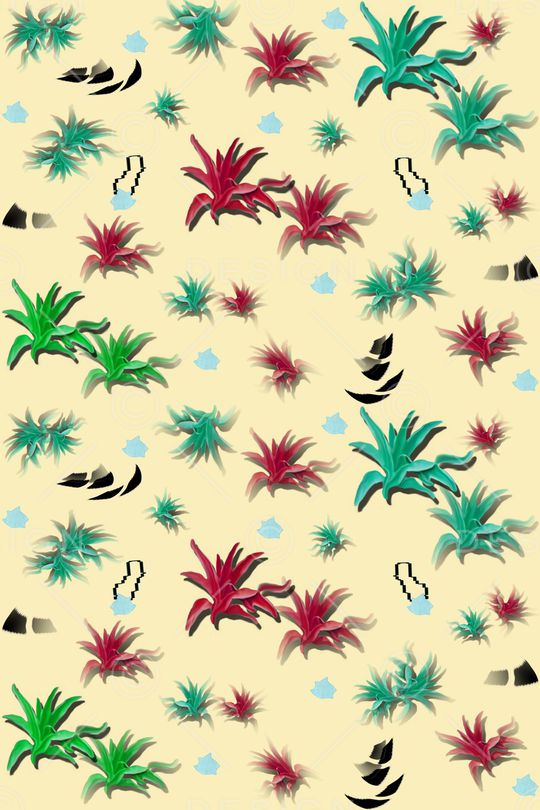 植物叶T恤卫衣半身裙外套印花华亿平台图片