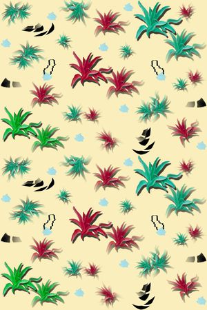 植物叶T恤卫衣半身裙外套印花华亿平台图片