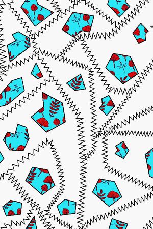 不规则几何印花华亿平台图片