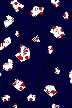 不规则几何印花华亿平台图片