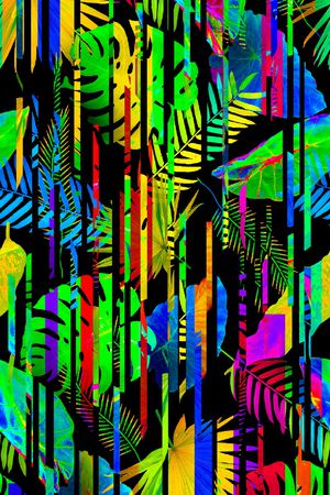 棕榈叶印花华亿平台图片