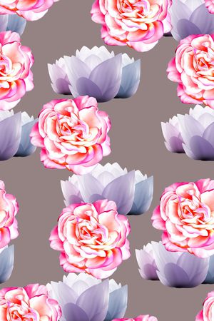 抽象手绘水彩画3D纹理花卉数码印花印花华亿平台图片