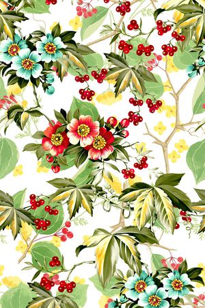 数码花卉类印花华亿平台图片