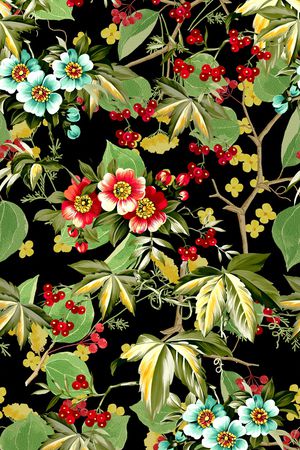 数码花卉类印花华亿平台图片