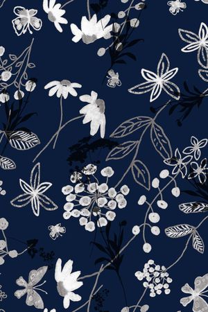 手绘花卉印花华亿平台图片