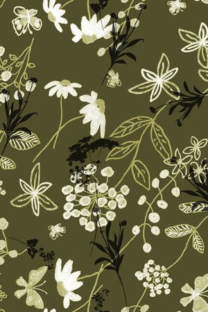 手绘花卉印花华亿平台图片