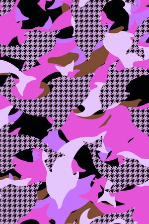 千鸟格印花华亿平台图片