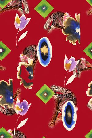 手绘印花华亿平台图片