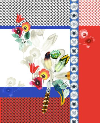 女装前幅印花华亿平台图片