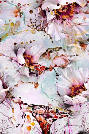 花卉印花华亿平台图片