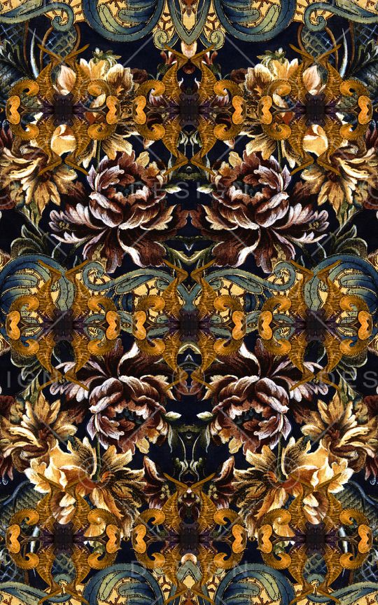 卷草纹印花华亿平台图片