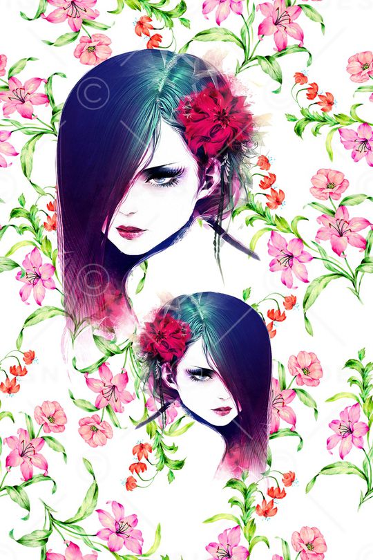 花卉印花华亿平台图片