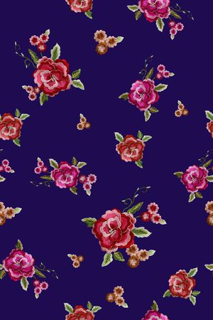 旗袍花印花华亿平台图片