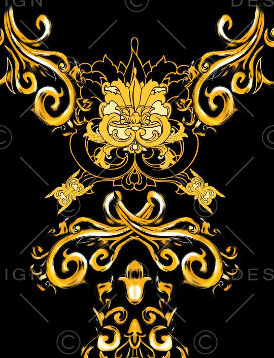 宫廷风印花华亿平台图片