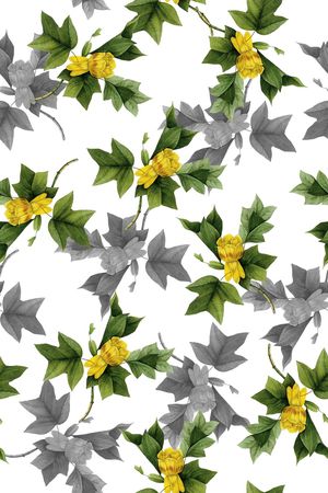 手绘花卉印花华亿平台图片