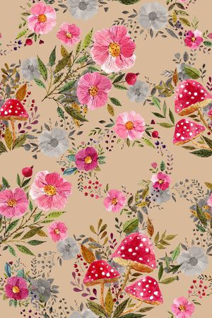 水彩手绘印花华亿平台图片