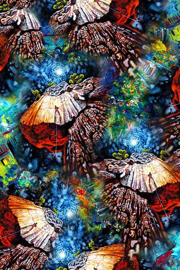 抽象印花华亿平台图片