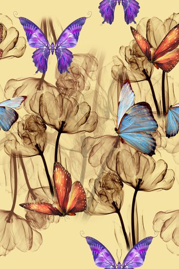 花卉印花华亿平台图片