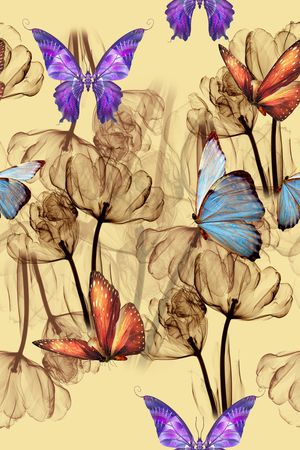 花卉印花华亿平台图片