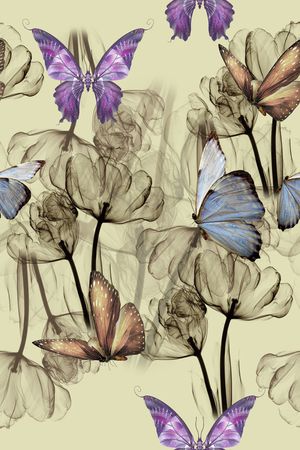 花卉印花华亿平台图片