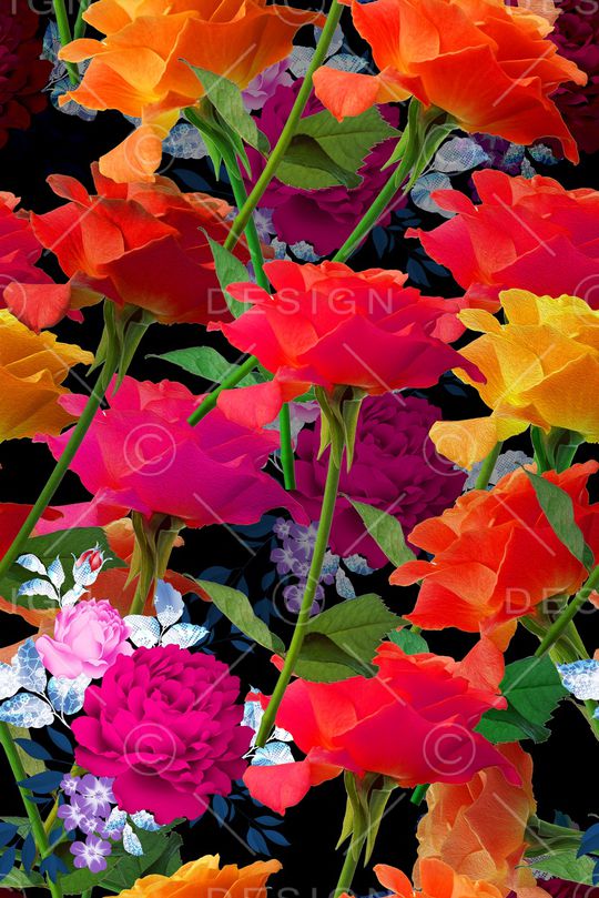 花卉印花华亿平台图片