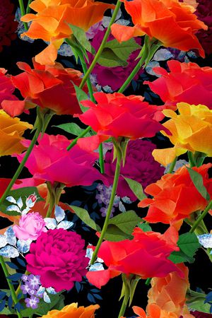 花卉印花华亿平台图片