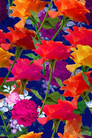 花卉印花华亿平台图片