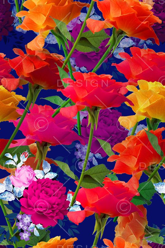 花卉印花华亿平台图片