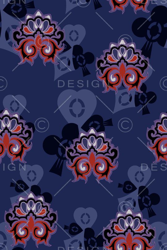 扑克牌印花华亿平台图片