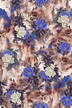 中国风印花华亿平台图片