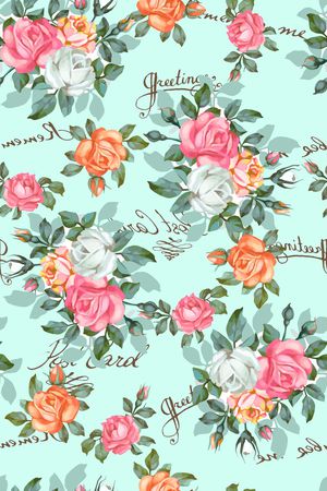 清新时尚花卉印花华亿平台图片