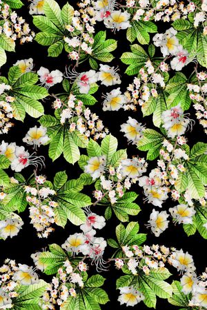 数码花卉类印花华亿平台图片