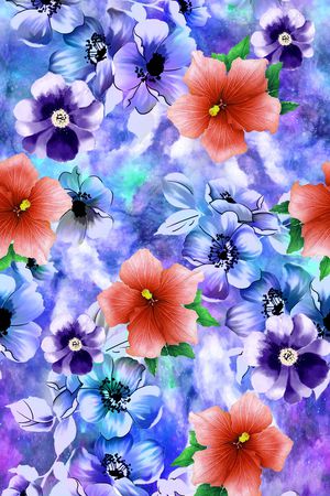 花卉印花华亿平台图片