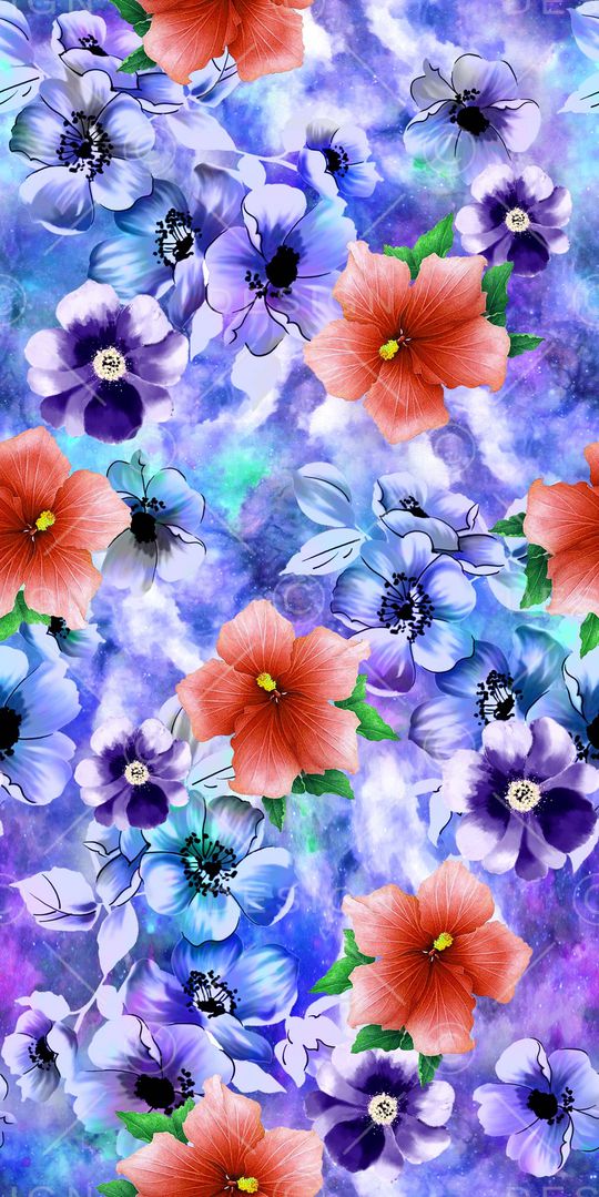 花卉印花华亿平台图片