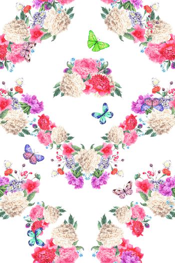 蝴蝶印花华亿平台图片