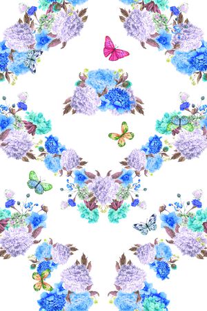 蝴蝶印花华亿平台图片